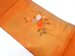 リサイクル　長谷川織物製　花唐草模様織り出し名古屋帯